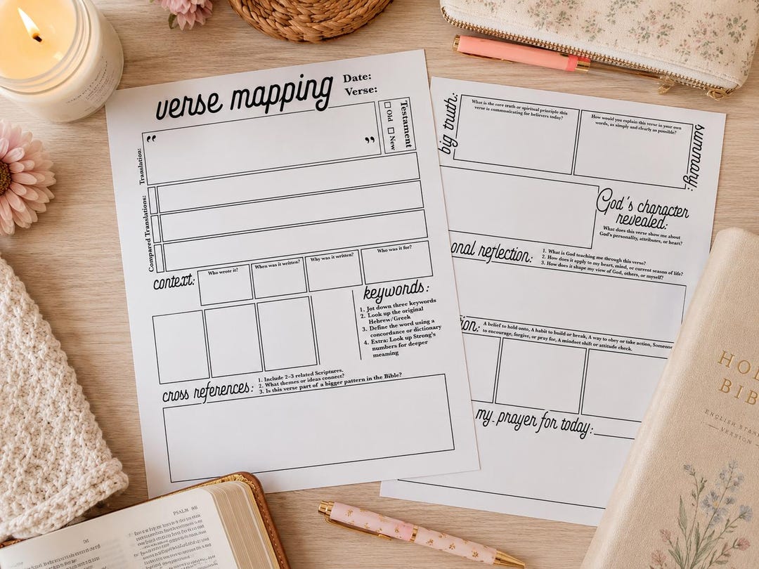 Bible Verse Mapping Study Guide | Printable Bible Study Pages ...