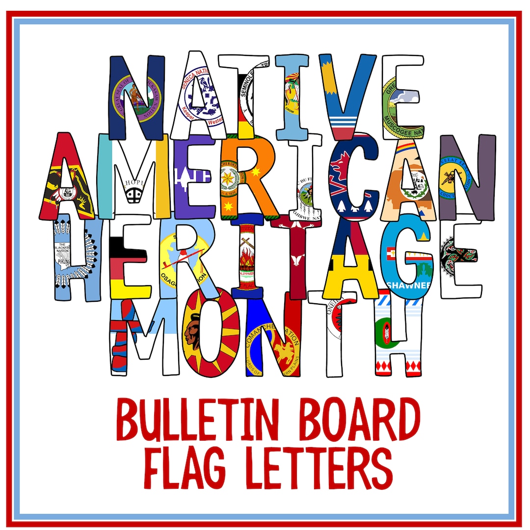 Native American Heritage Month Bulletin Board Letters | American Indian ...