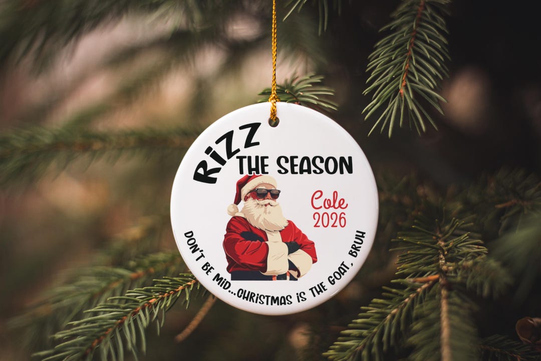 Ornament Rizz Teen Boy Christmas Ornament 2026 | Personalized Rizz Gift | Rizzmas ...