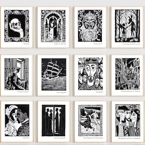 Poster d'arte di Shakespeare / Bacheca di letteratura inglese / Stampe digitali di Shakespeare / Galleria murale stampabile per l'aula di letteratura ELA