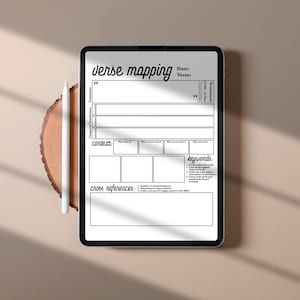 Bible Verse Mapping Study Guide | Printable Bible Study Pages ...
