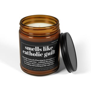 Funny Catholic Guilt Candle | Religious Humor Soy Candle Gift | Catholic Gift for Her or Him | Confession Joke Candle | Cute Catholic Gifts image 12