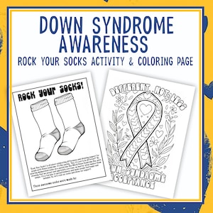 Down Syndrome Awareness Activity and Coloring Page | Down Syndrome World Day Inclusive Craft | October and March 21st Classroom Project