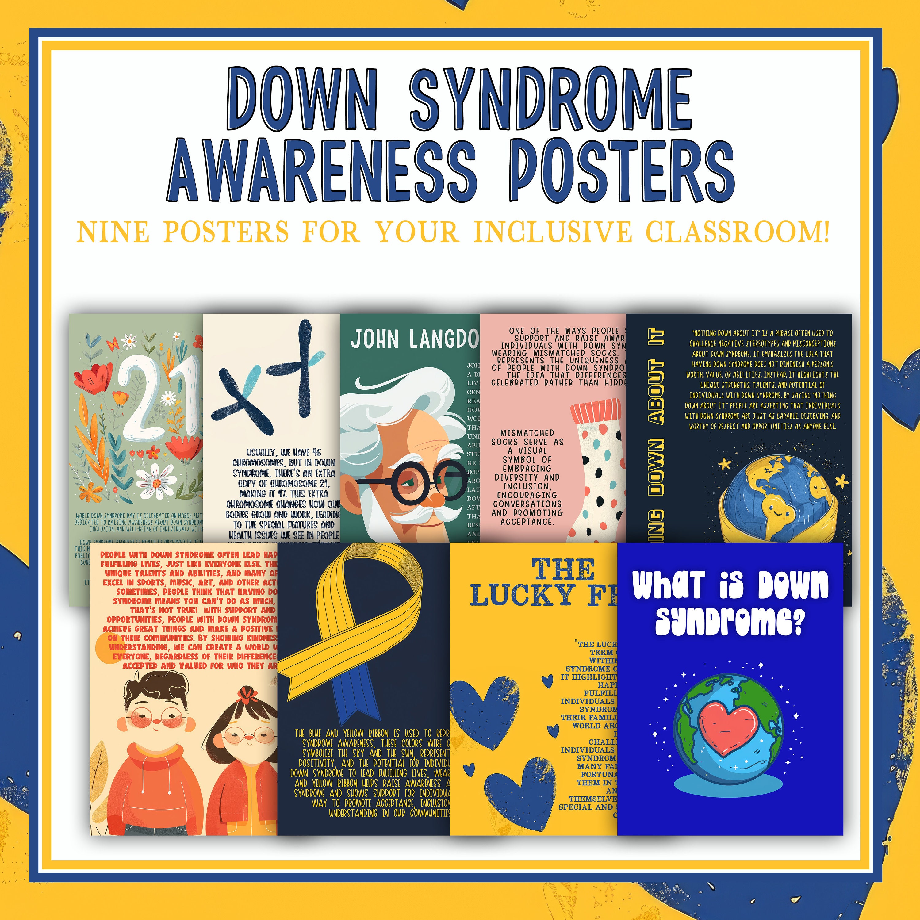 thumbnail interactive-video image 1 of Haooryx Down Syndrome Awareness Bookmarks - 240pcs World Down Syndrome Day Awareness Bookmark Gift For Kid You Are Not Alone Nothing Down About It Inspirational Event Seminar Stationery Handout School 1 of 13
