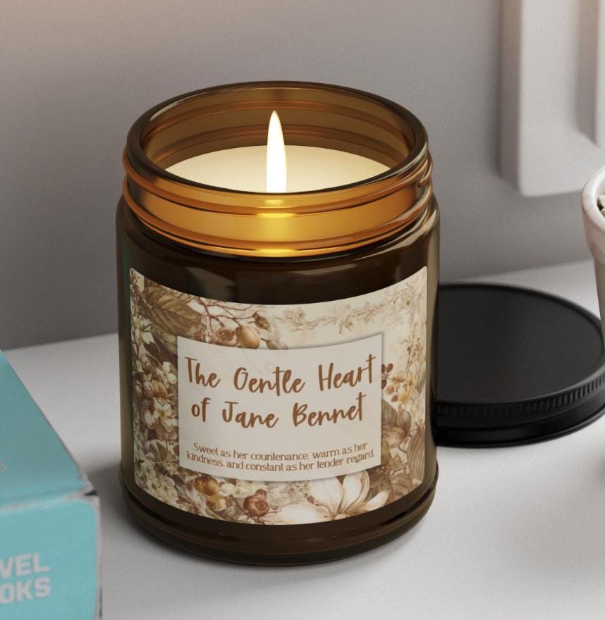 Pride and Prejudice Candle Set Jane Austen Literary Candles Classic