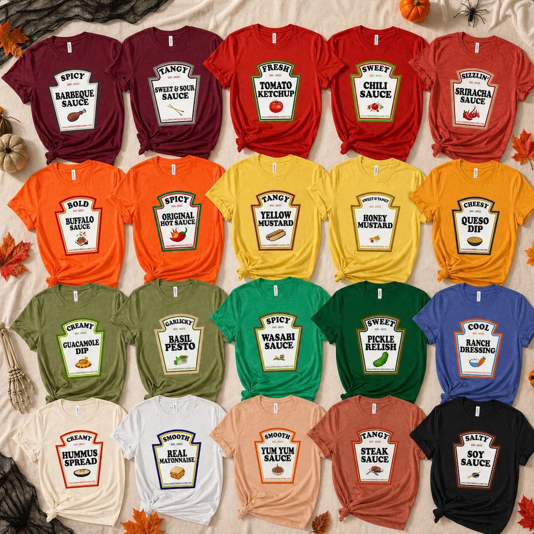 Condiments Shirts Group Condiment Shirts | Matching Condiment Halloween Costume Party ...
