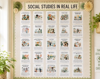 Social Studies Career Posters | Careers That Use Social Studies Bulletin Board | Social Studies Class Decor | High School Career Exploration