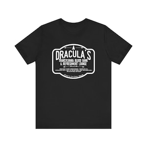 Dracula Shirt | Transylvania Blood Bank Tee | Classic Horror Literary TShirt | Vampire Humor Gift, Gothic Book Lover Dark Academia Aesthetic Black