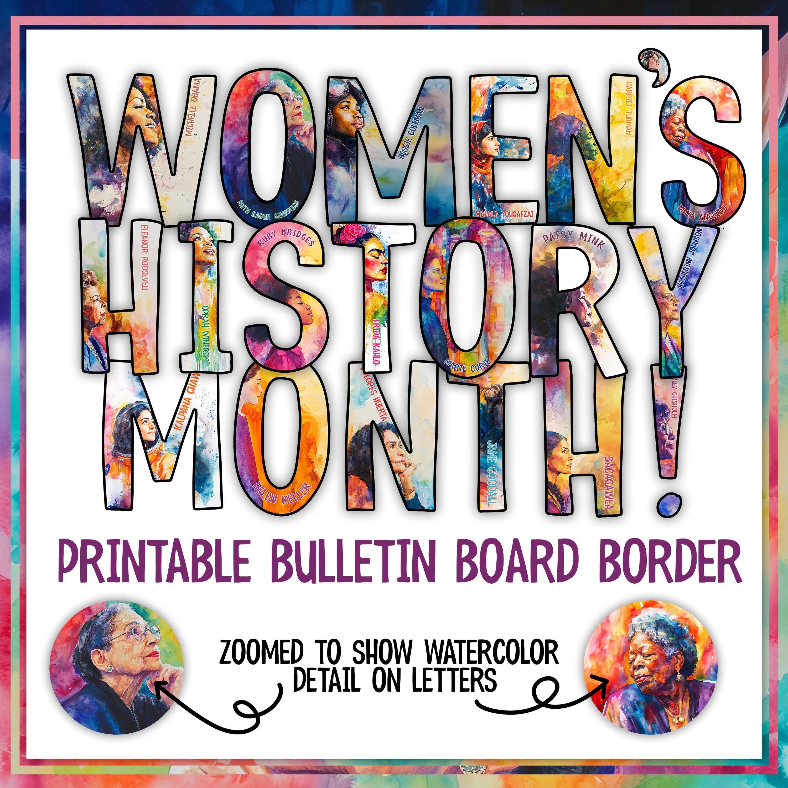 Women’s History Month Banner – NO-DIY Pre-Strung Glitter Banner, 4.1 Feet Long, Adjustable Letters - View #13