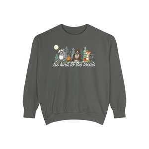 Comfort Colors® Wildlife Sweatshirt | Respect Local Wildlife Crewneck | Be Kind National Parks Gift | Camping Outdoors Environmental Gifts Pepper