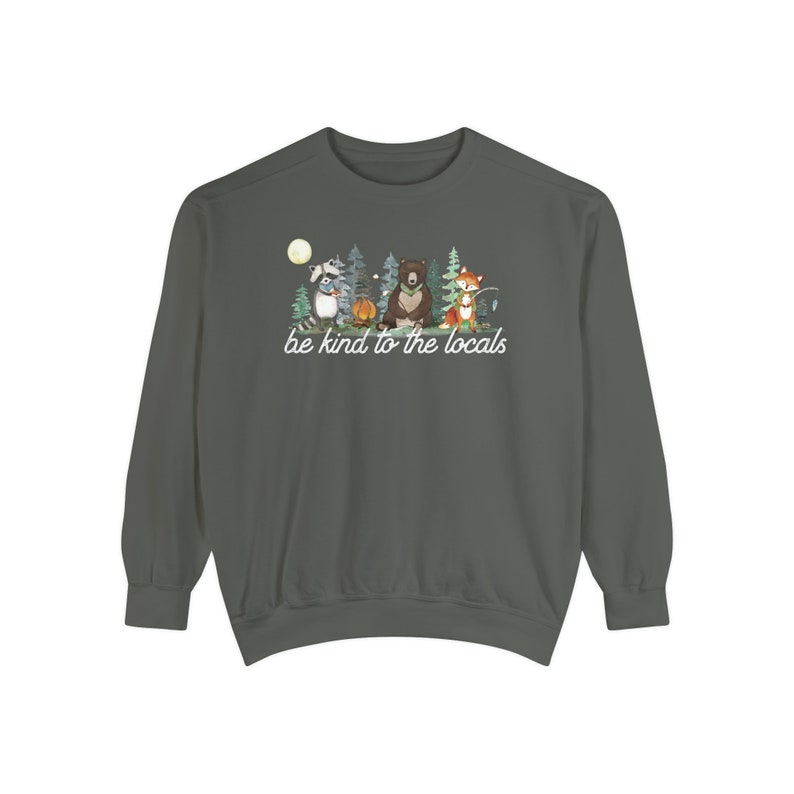 Comfort Colors® Wildlife Sweatshirt | Respect Local Wildlife Crewneck | Be Kind National Parks Gift | Camping Outdoors Environmental Gifts Pepper