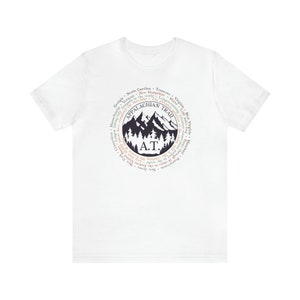 Appalachian Trail Shirt | AT Thru Hiker Shirt | Appalachian Trail Gift | Backpacking Shirt | Hiking Gift | Appalachian Trail Finisher Shirt White