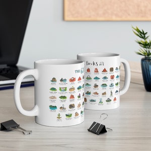 63 US National Parks 15 oz 11 oz Mug NP Park Coffee Gift Camping, Hiking, Road Trip Christmas Gifts Yellowstone, Yosemite, Zion, Smokies image 2