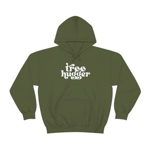 Sudadera "Amante de la Tierra" / Camiseta del Día de la Tierra / Camiseta "Ama la Tierra" para amantes de la naturaleza / Camiseta "Madre Tierra Boho" para mujer, hombre y unisex, estilo hippie / Árboles y plantas Military Green