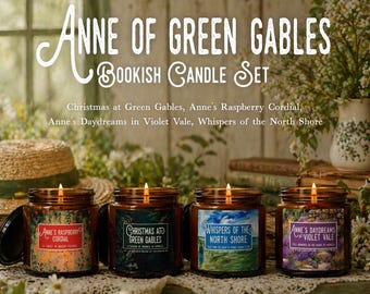 Anne of Green Gables Inspired Candle Collection Set | Themed Gifts for LM Montgomery Books | Bookish Gifts for Classic Book Lover | Avonlea