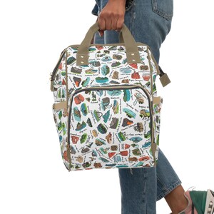 Bolso cambiador de parques nacionales / Bolso multifuncional vintage de parques nacionales / Mochila cambiador para bebé / Amante de los parques / Bolsos para bebés para niñas y niños imagen 9