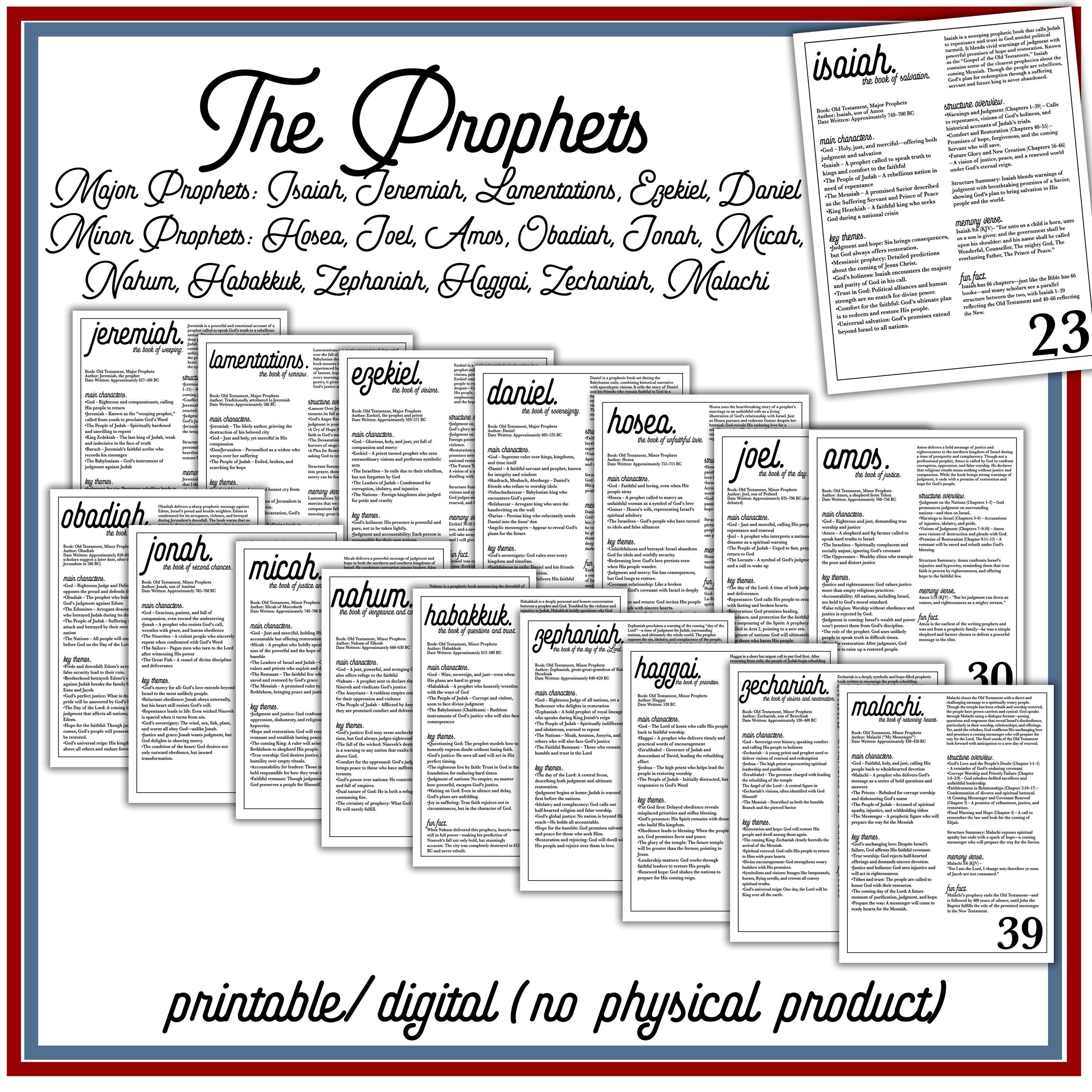 Bible Book Summary Guide | Printable Books of the Bible Study Guide ...