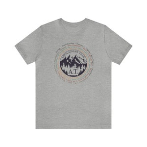 Appalachian Trail Shirt | AT Thru Hiker Shirt | Appalachian Trail Gift | Backpacking Shirt | Hiking Gift | Appalachian Trail Finisher Shirt Athletic Heather