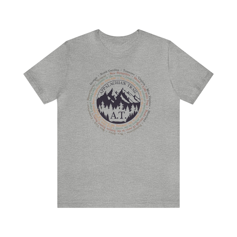 Appalachian Trail Shirt | AT Thru Hiker Shirt | Appalachian Trail Gift | Backpacking Shirt | Hiking Gift | Appalachian Trail Finisher Shirt Athletic Heather