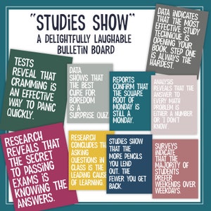 Funny Classroom Study Posters | High School Middle School Teacher Slang Bulletin Board Poster | ELA Math Lit Science Teach | Back to School