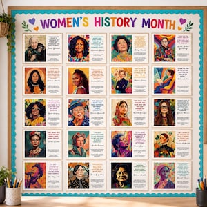 Women's History Month Poster Set | Women in History March Bulletin Board | Inspirational Women Quotes | Suffrage Movement Teacher Posters