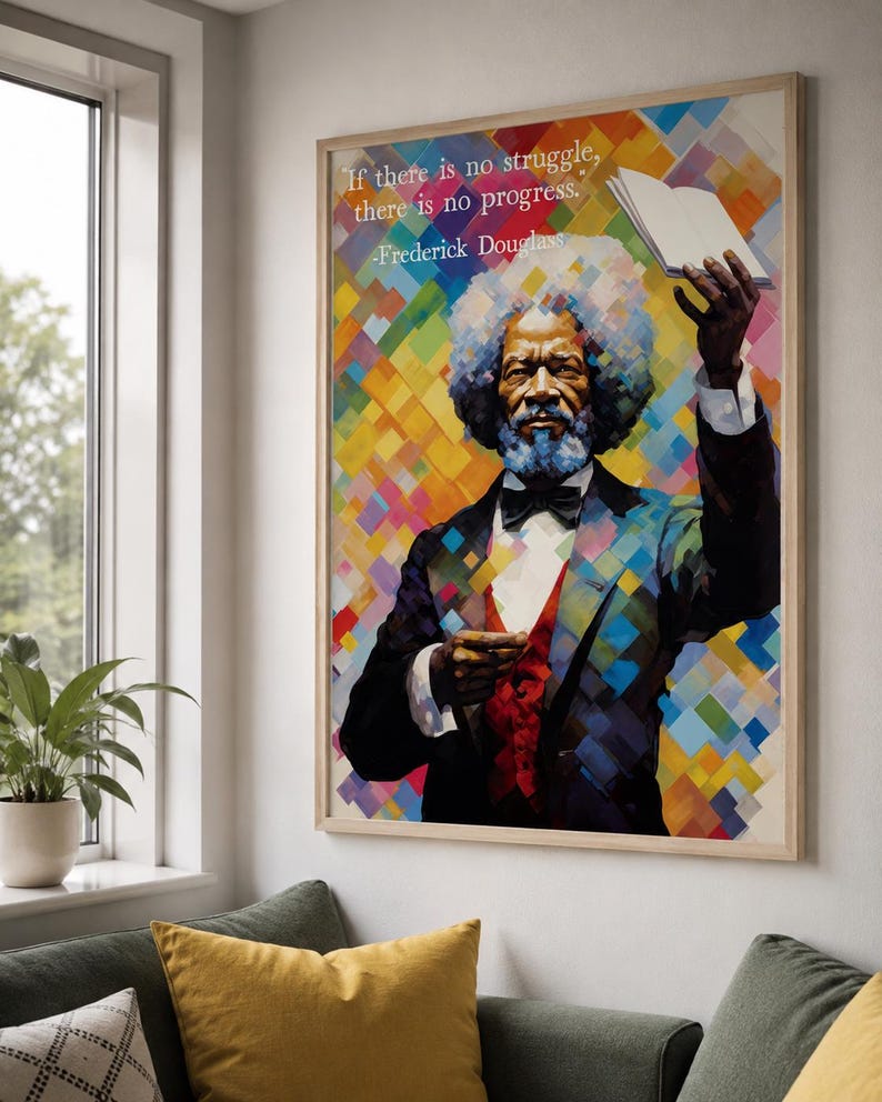 Frederick Douglass Digital Art Print | African American Black History ...