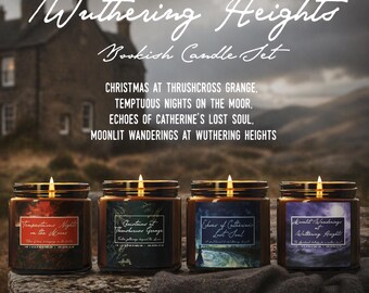 Wuthering Heights Inspired Candle Collection Set | Themed Gifts for Emily Brontë Books | Bookish Gifts for Classic Book Lover | Catherine