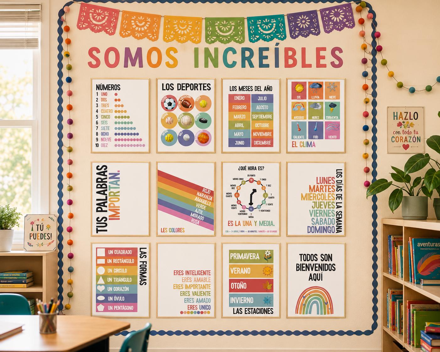 Spanish Classroom Posters | Spanish Teacher Foreign Language Bulletin ...