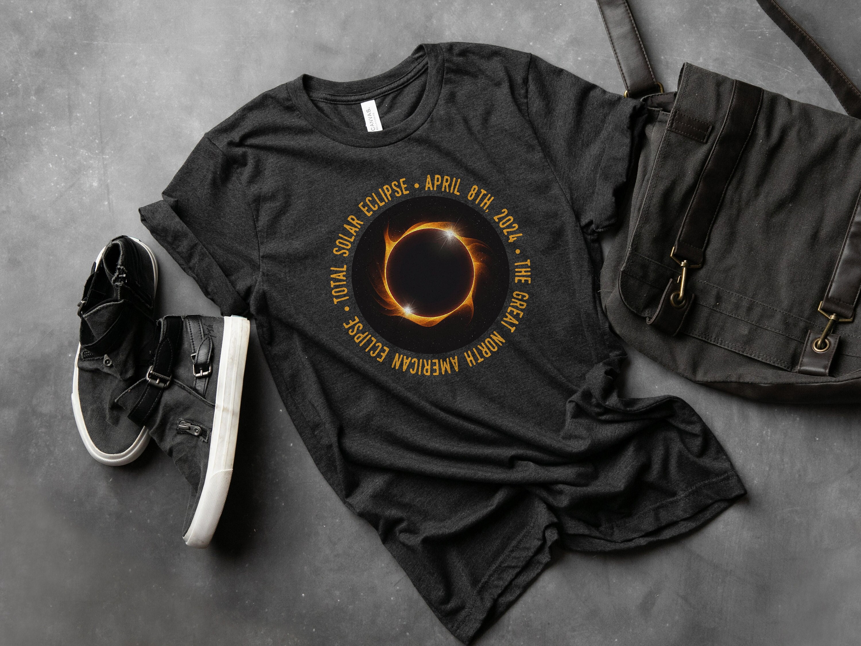 2024 Total Solar Eclipse Watchers Shirt Abstract Art Fans V-Neck T-Shirt