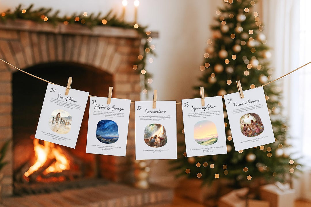 Names of Jesus Advent Banner | Christian Christmas Countdown | 25-day ...