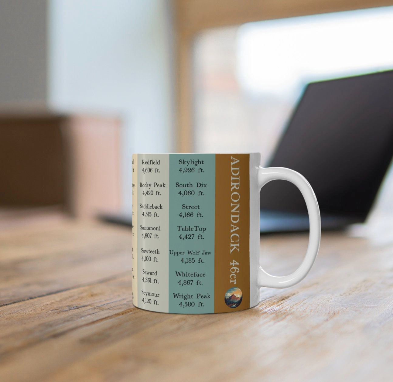Adirondack 46er High Peak Mug | ADK Peaks Mountain Coffee