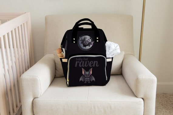 Goth Diaper Bag Backpack Celestial Bats Cute Witchy Baby Shower Gift Insulated Travel Bottle Cooler Gothic Moms Dads New Parents Newborns Etsy