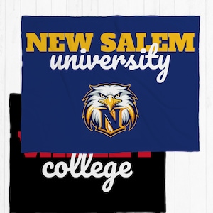 Dorm Room Blanket | Custom School Stadium Blanket | Gift for Mom | Personalized Cheer Throw | College Varsity Sports Signing Day Gift