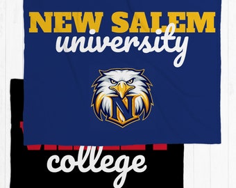 Dorm Room Blanket | Custom School Stadium Blanket | Gift for Mom | Personalized Cheer Throw | College Varsity Sports Signing Day Gift