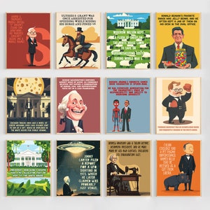 Funny President Bulletin Board Posters | Fun Facts of the Presidents Poster Set | Classroom Decorations For History Teachers | Printable Art