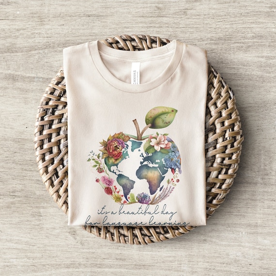 ESL Teacher Shirt | English as a Second Language Teach Tshirt | Beautiful Day Learning Enl | Multilingual Learners Linguist Team Tee