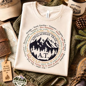 Appalachian Trail Shirt | AT Thru Hiker Shirt | Appalachian Trail Gift | Backpacking Shirt | Hiking Gift | Appalachian Trail Finisher Shirt afbeelding 1