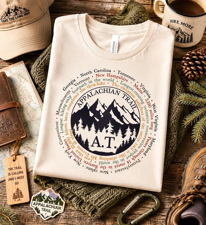 Appalachian Trail Shirt | AT Thru Hiker Shirt | Appalachian Trail Gift | Backpacking Shirt | Hiking Gift | Appalachian Trail Finisher Shirt afbeelding 1