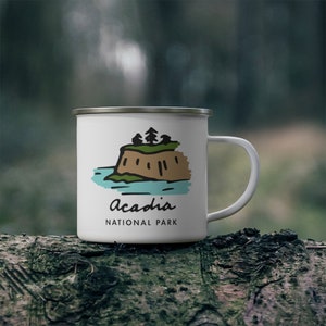 ANY of the 63 US National Parks Enamel Mug Np Park Coffee Gift Camping, Hiking, Road Trip Gifts Yellowstone Yosemite Zion Smokies image 3