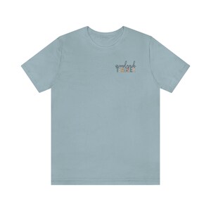 Second Grade Teacher Shirt | 2nd Grade Team Teach TShirt | Cute School Year Teachers Gifts | Thank you Crewneck | Elementary Pocket T-Shirt Light Blue