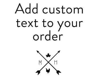 Add Custom Text to Your Item