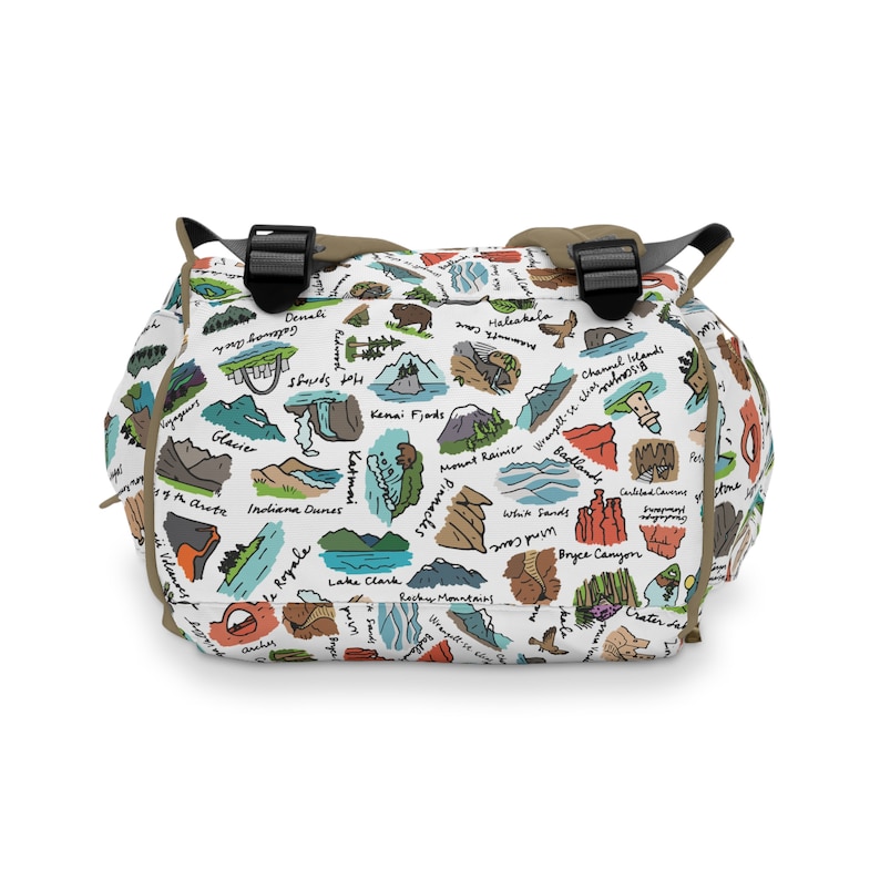 Bolso cambiador de parques nacionales / Bolso multifuncional vintage de parques nacionales / Mochila cambiador para bebé / Amante de los parques / Bolsos para bebés para niñas y niños imagen 8