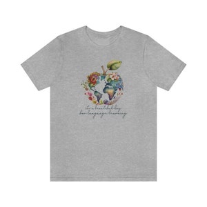 ESL Teacher Shirt | English as a Second Language Teach Tshirt | Beautiful Day Learning Enl | Multilingual Learners Linguist Team Tee Athletic Heather
