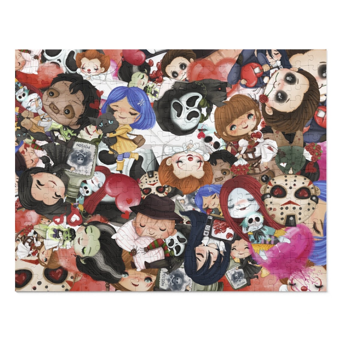 Cute Horror Movie Character Puzzle / Rompecabezas de 250 Etsy