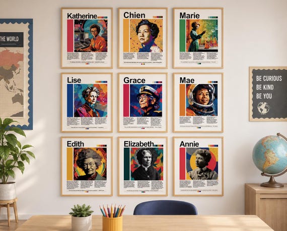 Women in STEM Bulletin Board |  Women in Science Math Posters | Women's History Month Bulletin Board Kit | Math, Science, Technology Poster
