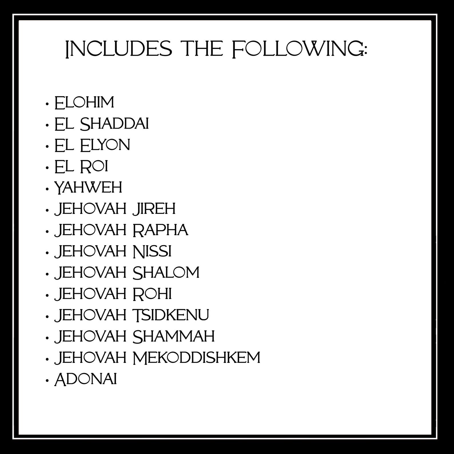 14 Names of God Poster Set | Minimalist Christian Wall Art | Old ...