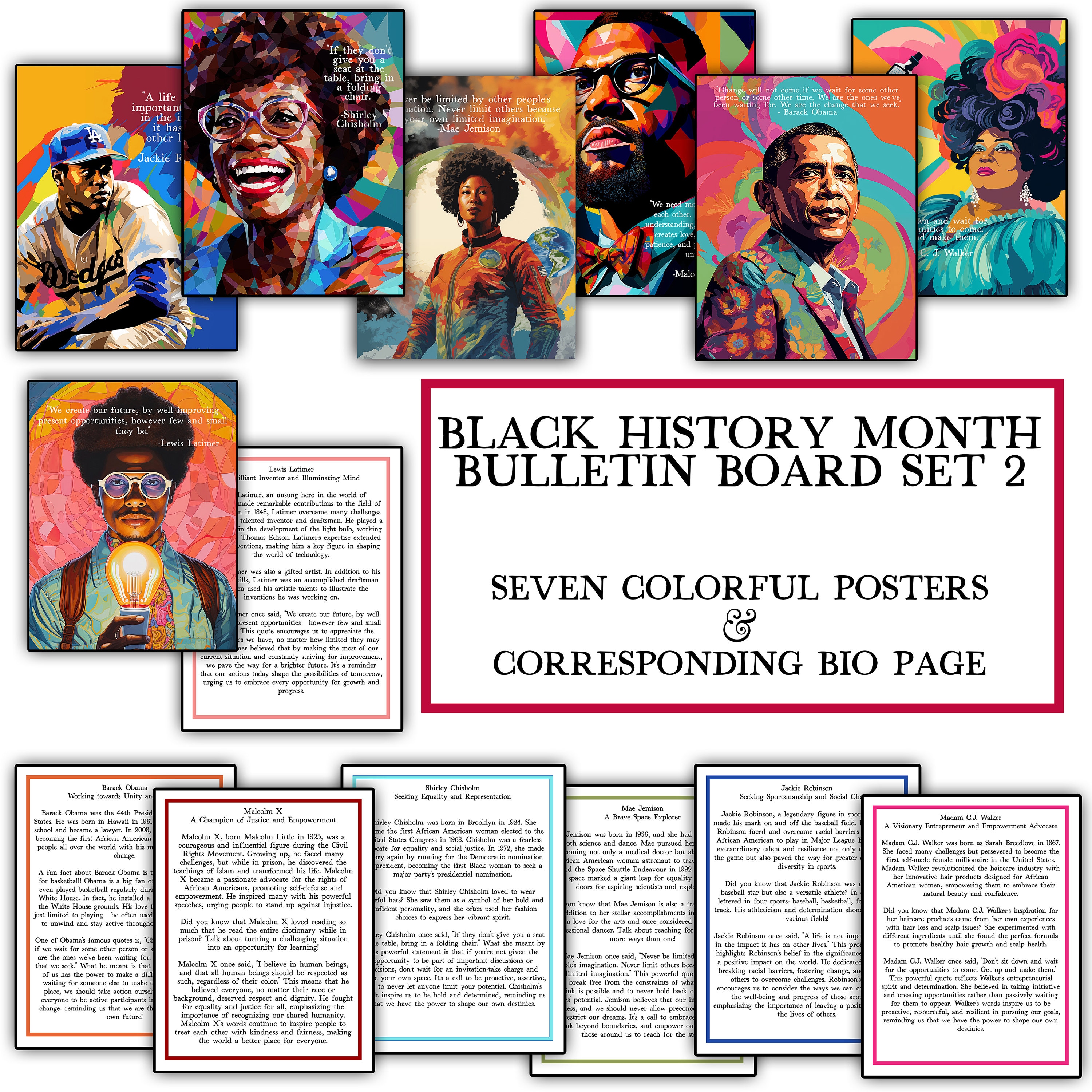 Black History Bulletin Board Kit | Black History Month Posters | Civil ...