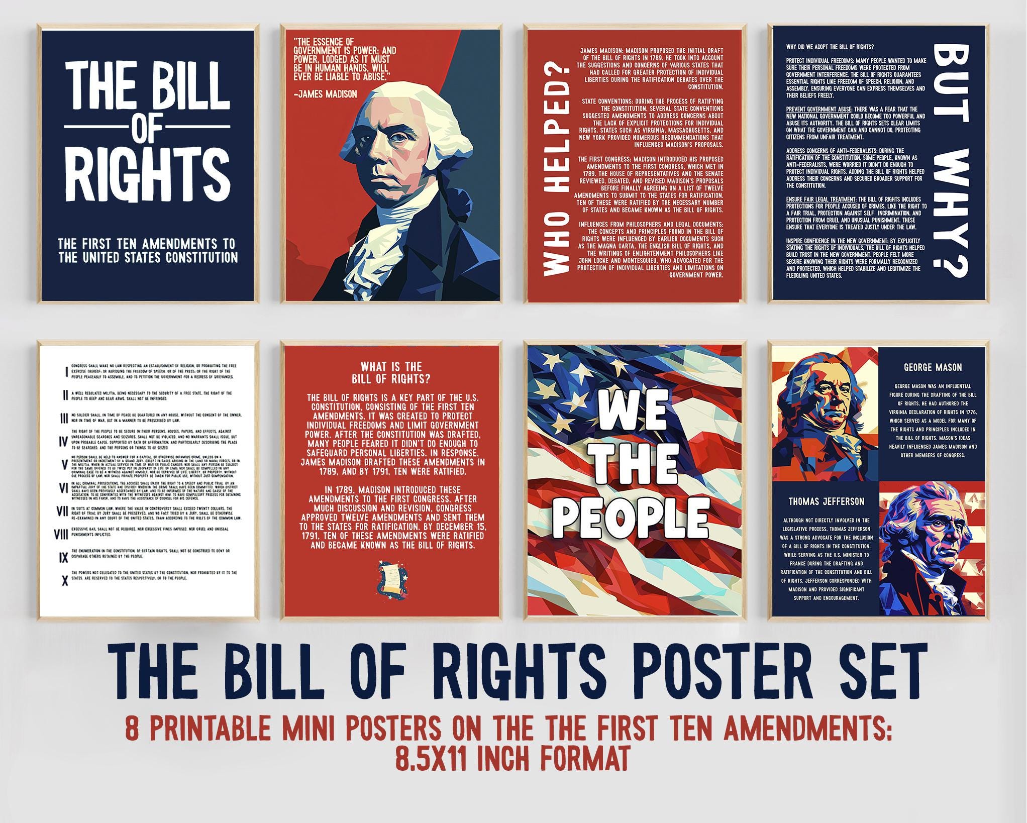 The Bill of Rights Bulletin Board Set | US Constitution Government ...