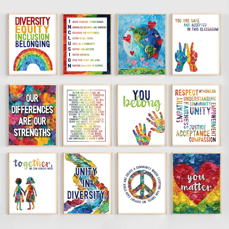 Classroom Decor Bundle | Diversity Equity Inclusion Belonging DEIB ...