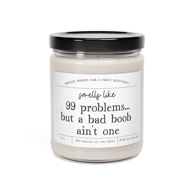 Mastectomy Gifts | Funny Mastectomy Candle | Mastectomy Care Package | Breast Cancer Survivor Gifts | Gift for Friend | Double Mastectomy image 11